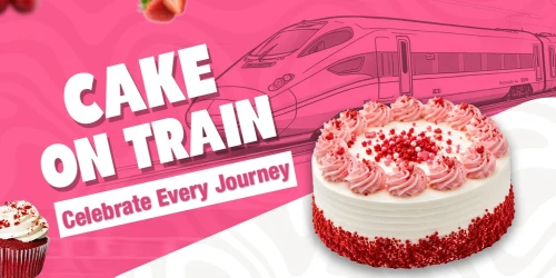 Cake in Train with RailRestro