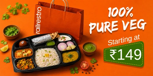 100% Pure Veg Food in Train with RailRestro