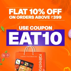Coupon EAT10 with RailRestro Food in Train